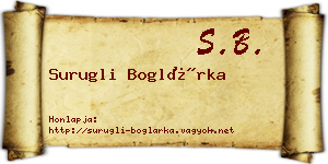 Surugli Boglárka névjegykártya